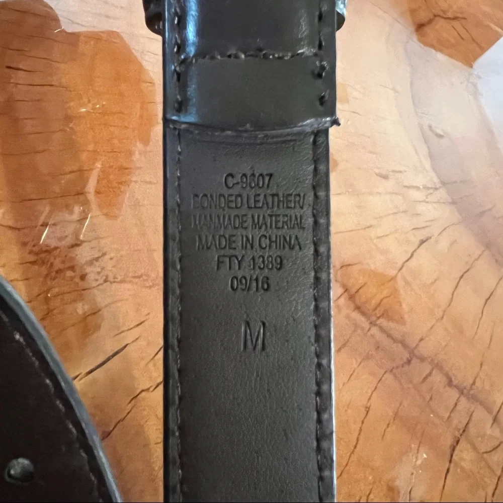 Beverly Hills Polo Club Black Leather Belt